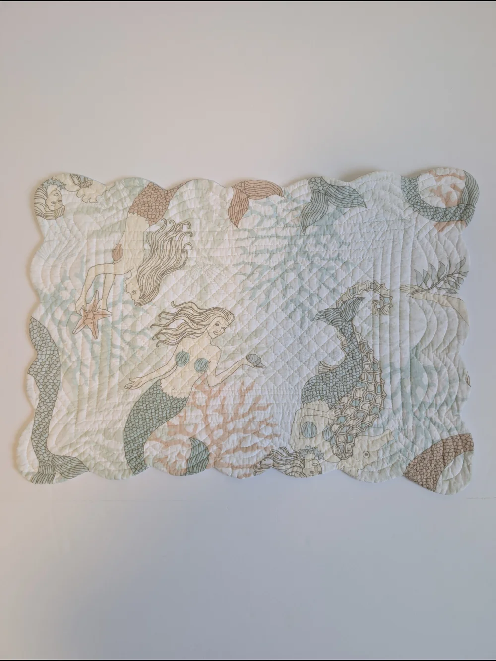 C&F Home Mystic Echoes Cotton Placemat 6pc Set Coastal Mermaid Beach Decor